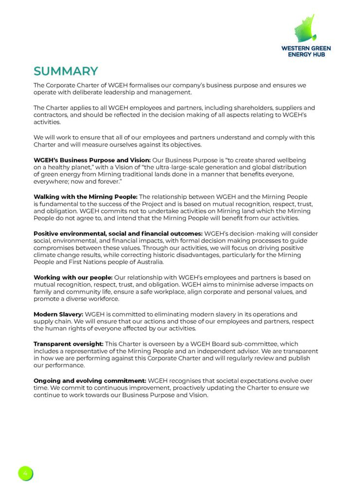 WGEH Corporate Charter Page
