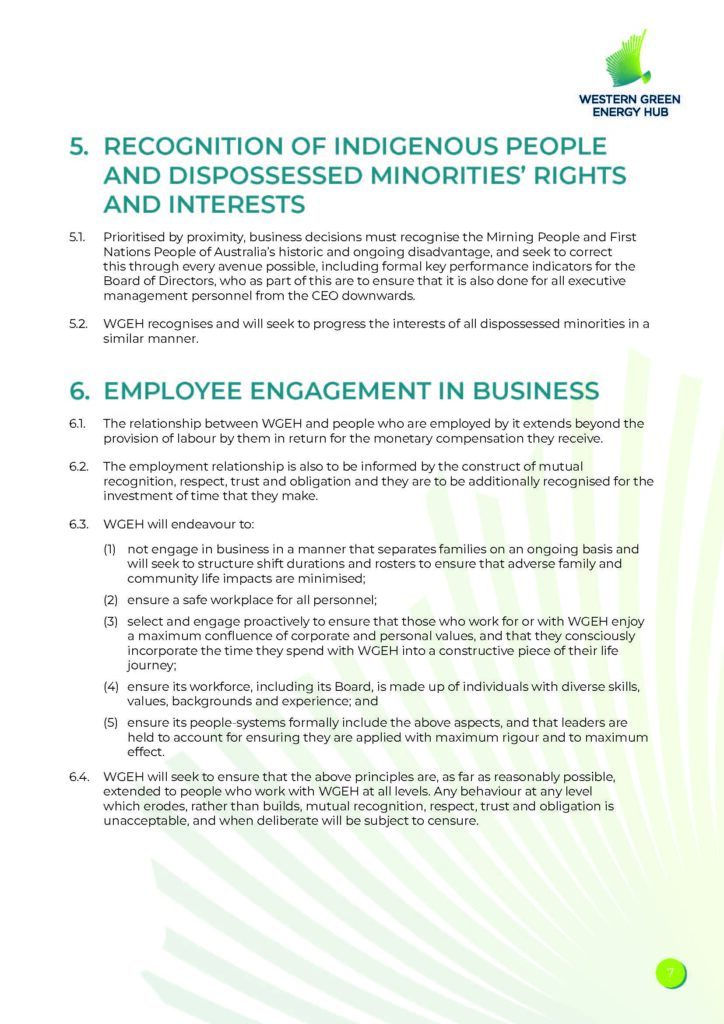 WGEH Corporate Charter Page