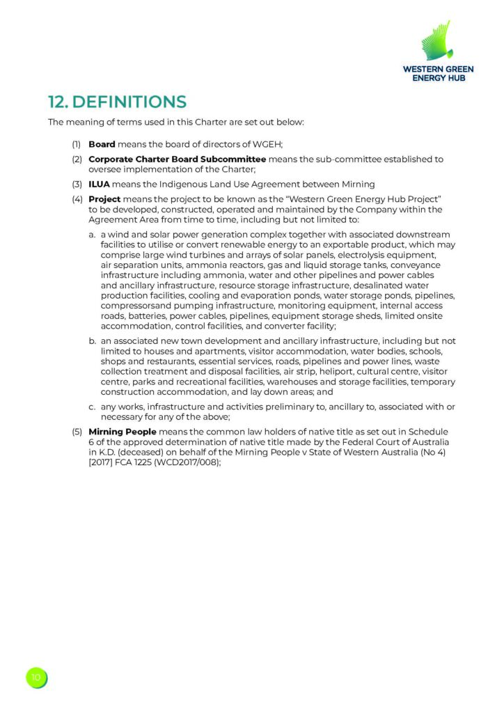 WGEH Corporate Charter Page